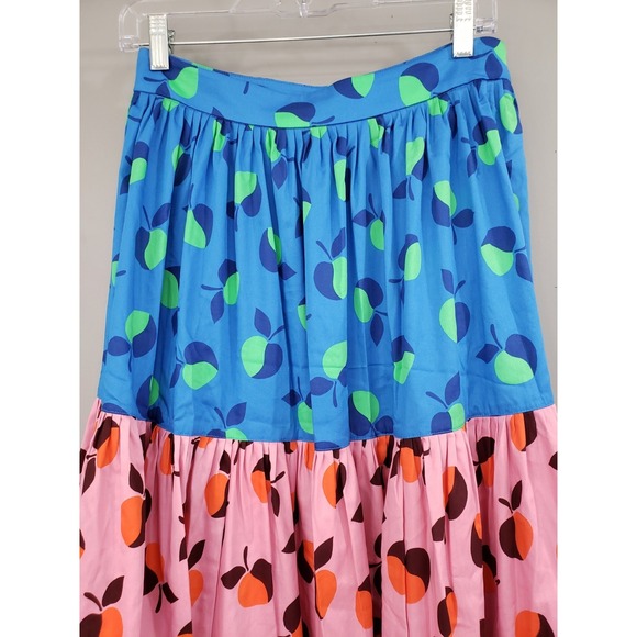 NEVER WORN Kate Spade Color block Apple MIDI Skirt fruit garden farmer market - Picture 6 of 7